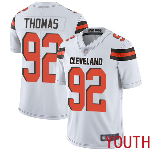 Cleveland Browns Chad Thomas Youth White Limited Jersey 92 NFL Football Road Vapor Untouchable